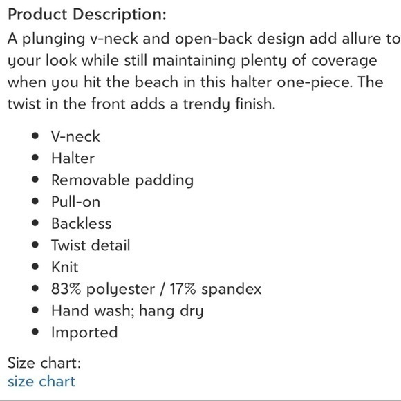 Marina West hi-thigh one piece swimsuit NWOT-small - Picture 9 of 9